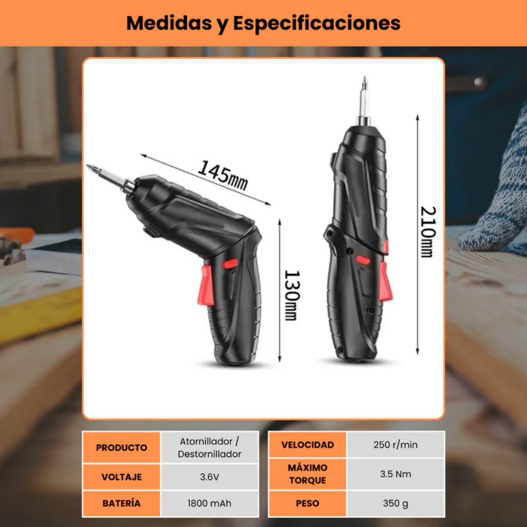 Kit Destornillador Automático 47 pzas